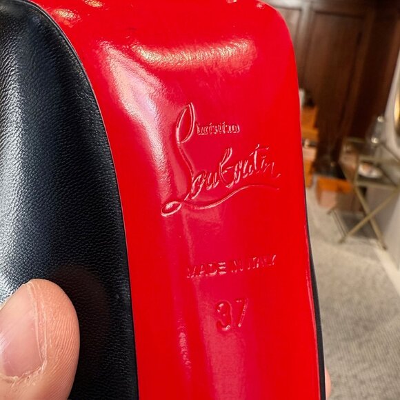 Christian Louboutin Black Leather Resillissima Mesh Platform 160 Booties - Picture 7 of 11